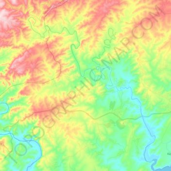 Carte topographique Chalumna River, altitude, relief