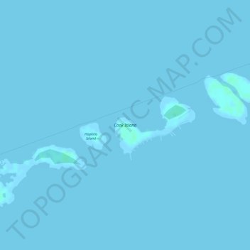 Carte topographique Cook Island, altitude, relief