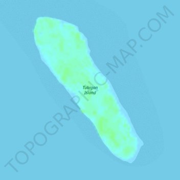 Carte topographique Tubigan Island, altitude, relief