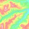 Carte topographique American River, altitude, relief