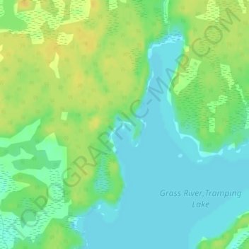 Carte topographique Grass River;Tramping Lake, altitude, relief