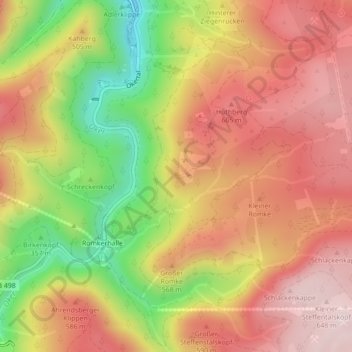 Carte topographique Feigenbaumklippe, altitude, relief