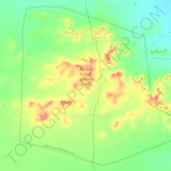 Carte topographique Parc National Sidi Toui, altitude, relief