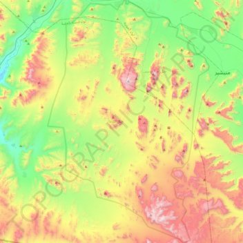 Carte topographique Aire protégée du Wadi Rum, altitude, relief
