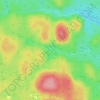 Carte topographique Lac Eyre, altitude, relief
