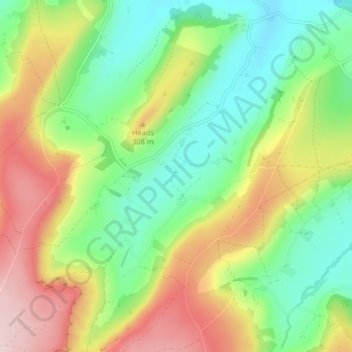 Carte topographique Great Fryup Dale, altitude, relief