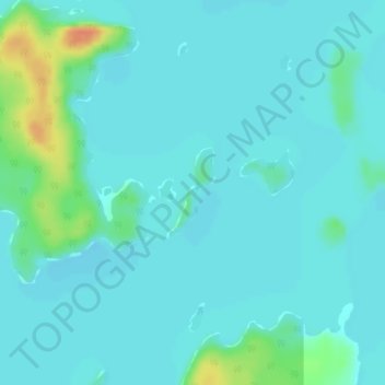 Carte topographique Banana Island, altitude, relief