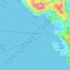 Carte topographique Les Gros Islets, altitude, relief