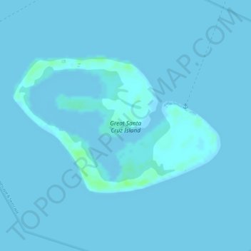 Carte topographique Great Santa Cruz Island, altitude, relief
