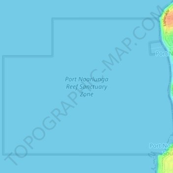 Carte topographique Port Noarlunga Reef Sanctuary Zone, altitude, relief
