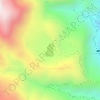 Carte topographique Khecheopalri Lake, altitude, relief