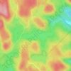 Carte topographique Lac Bois Franc, altitude, relief