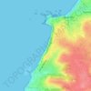 Carte topographique Plage de la Côte des Basques, altitude, relief