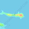 Carte topographique Thatch Cay, altitude, relief