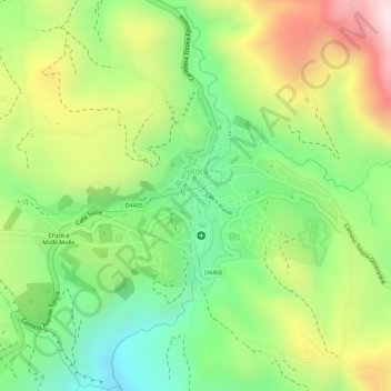 Carte topographique Totora, altitude, relief