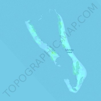 Carte topographique Tubalubac Island, altitude, relief