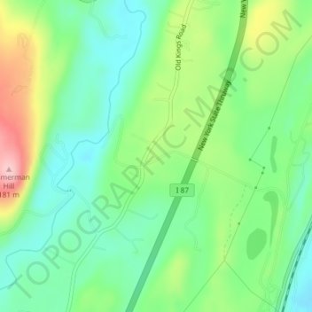 Carte topographique Catskill Forest Preserve Detatched Parcel, altitude, relief