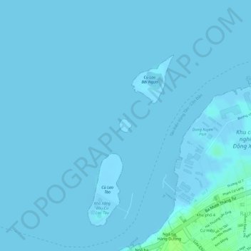 Carte topographique Green Island, altitude, relief