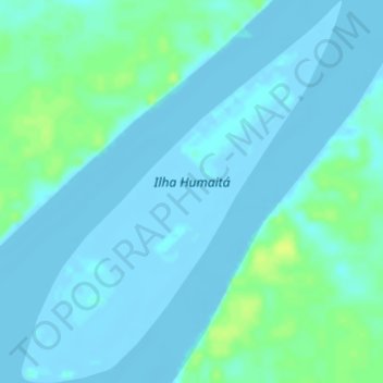 Carte topographique Ilha Humaitá, altitude, relief