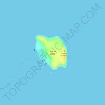 Carte topographique Divinubo Island, altitude, relief