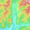 Carte topographique Облучье, altitude, relief