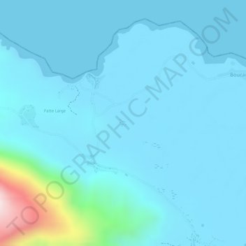 Carte topographique Lac, altitude, relief