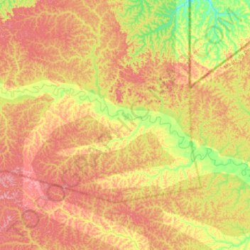 Carte topographique Tahuamanu, altitude, relief