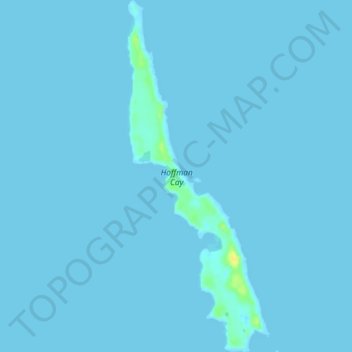Carte topographique Hoffman Cay, altitude, relief