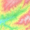 Carte topographique Mérida, carte du relief, carte des altitudes