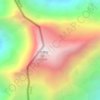 Carte topographique 央然康日峰, carte du relief, carte des altitudes