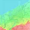 Carte topographique St. Catharines, carte du relief, carte des altitudes