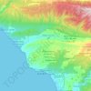 Carte topographique Taghazout, altitude, relief