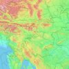 Carte topographique Slovenia, carte du relief, carte des altitudes