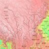 Carte topographique 雅砻江, carte du relief, carte des altitudes