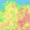 Carte topographique Lugo, carte du relief, carte des altitudes