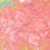 Carte topographique Hardangervidda, altitude, relief