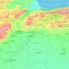 Carte topographique Central, carte du relief, carte des altitudes