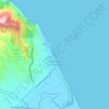 Carte topographique Oued Laou, altitude, relief