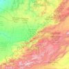 Carte topographique Béni Mellal-Khénifra, carte du relief, carte des altitudes