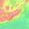 Carte topographique Brighton, carte du relief, carte des altitudes