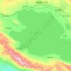 Carte topographique Lac Qinghai, carte du relief, carte des altitudes