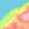 Carte topographique Casablanca-Settat, altitude, relief