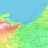 Carte topographique Oran, altitude, relief