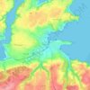 Carte topographique Paimpol, altitude, relief