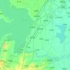 Carte topographique 洪泽县 (Hongze), carte du relief, carte des altitudes