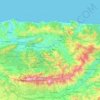 Carte topographique Tizi Ouzou, carte du relief, carte des altitudes