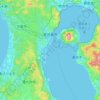 Carte topographique Kagoshima, altitude, relief
