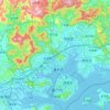 Carte topographique Xiamen, carte du relief, carte des altitudes