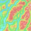 Carte topographique Area F (Grindrod/Ashton Creek/Mabel Lake), altitude, relief