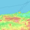 Carte topographique Tipaza, altitude, relief